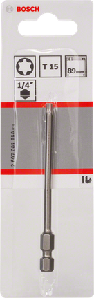 스크루 드라이버 비트 Extra Hard Bosch T15 1/4″ 89mm 초경 드라이버 비트.