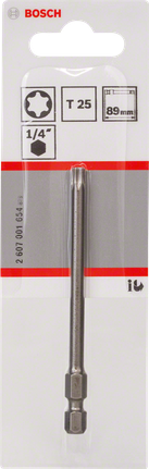 스크루 드라이버 비트 Extra Hard Bosch T25 1/4″ 89mm 스크루드라이버 비트.