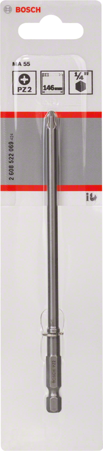 Bosch PZ2 임팩트 드라이버용 146mm 스크루드라이버 비트.