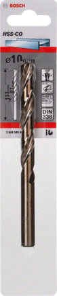 금속 드릴 비트 HSS-Co, DIN 338 Bosch 10mm HSS-Co 금속 드릴 비트 3/8″ DIN 338.