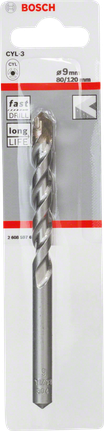 Bosch CYL-3 9mm 콘크리트 드릴 비트.