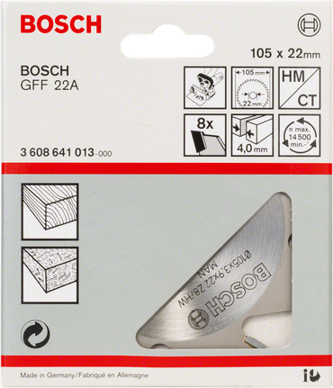 Bosch GFF 22A 원형 톱날 105×22mm.