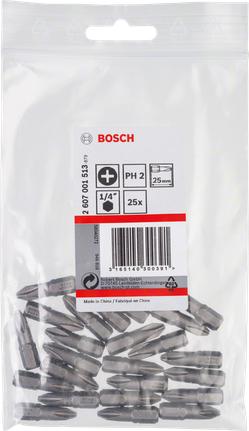 Bosch PH2 25mm 스크루드라이버 비트 세트.