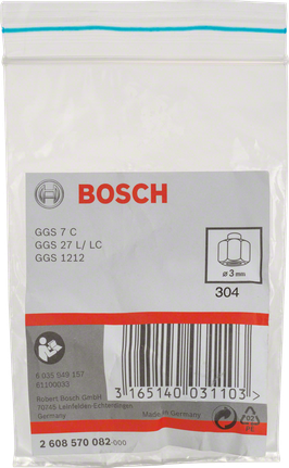 잠금 너트가 있는 콜렛 잠금 너트가 있는 Bosch 3mm 콜렛.