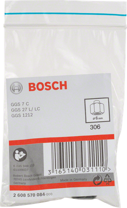 잠금 너트가 있는 Bosch 6mm 콜렛.