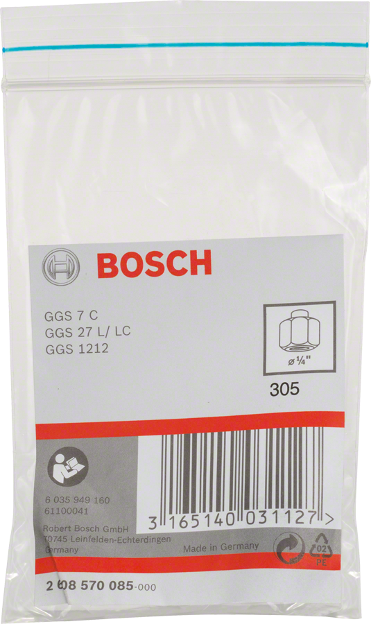 잠금 너트가 있는 Bosch 3/8″ 콜렛.