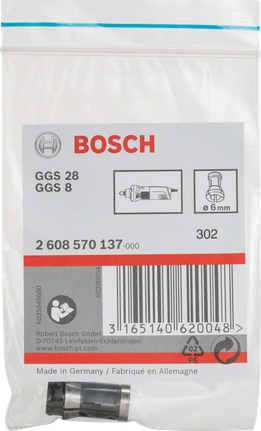 잠금 너트가 없는 콜릿 잠금 너트가 없는 Bosch 6mm 콜릿.