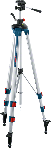높이 조절이 가능한 Bosch BT 250 빌딩 삼각대.