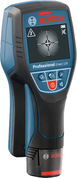 정밀한 재질 감지를 위한 Bosch D-tect 120 벽면 스캐너.