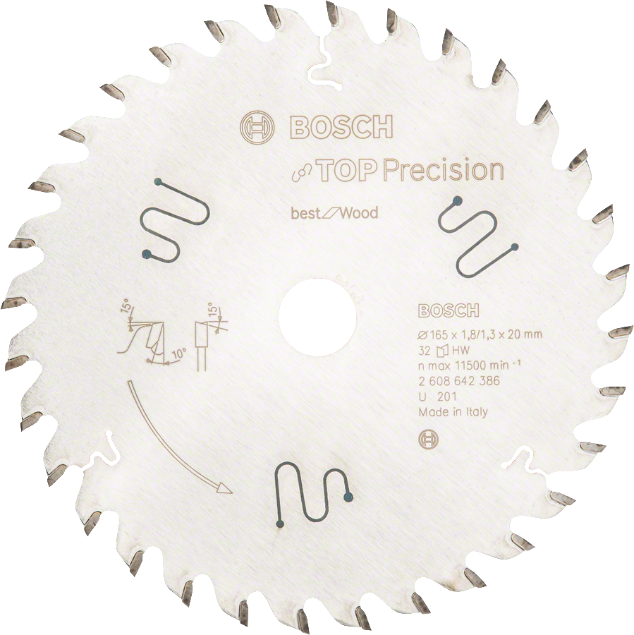 Bosch 탑프리시전 베스트 포 우드 원형 톱 블레이드 165mm.