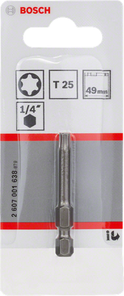 스크루 드라이버 비트 Extra Hard Bosch T25 1/4″ 스크루드라이버 비트.