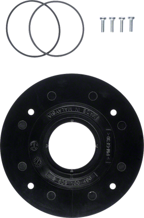 Bosch 원형 베이스 플레이트에 장착 나사와 링이 있습니다.