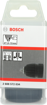 키레스 척, 최대 13mm Bosch 드릴 척 1.5–13 mm.