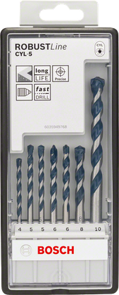 Bosch 7피스 CYL-5 콘크리트 드릴 비트 세트 4~10mm.