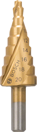 정밀한 드릴링을 위한 Bosch HSS-TiN 스텝 드릴 비트 4-20mm.