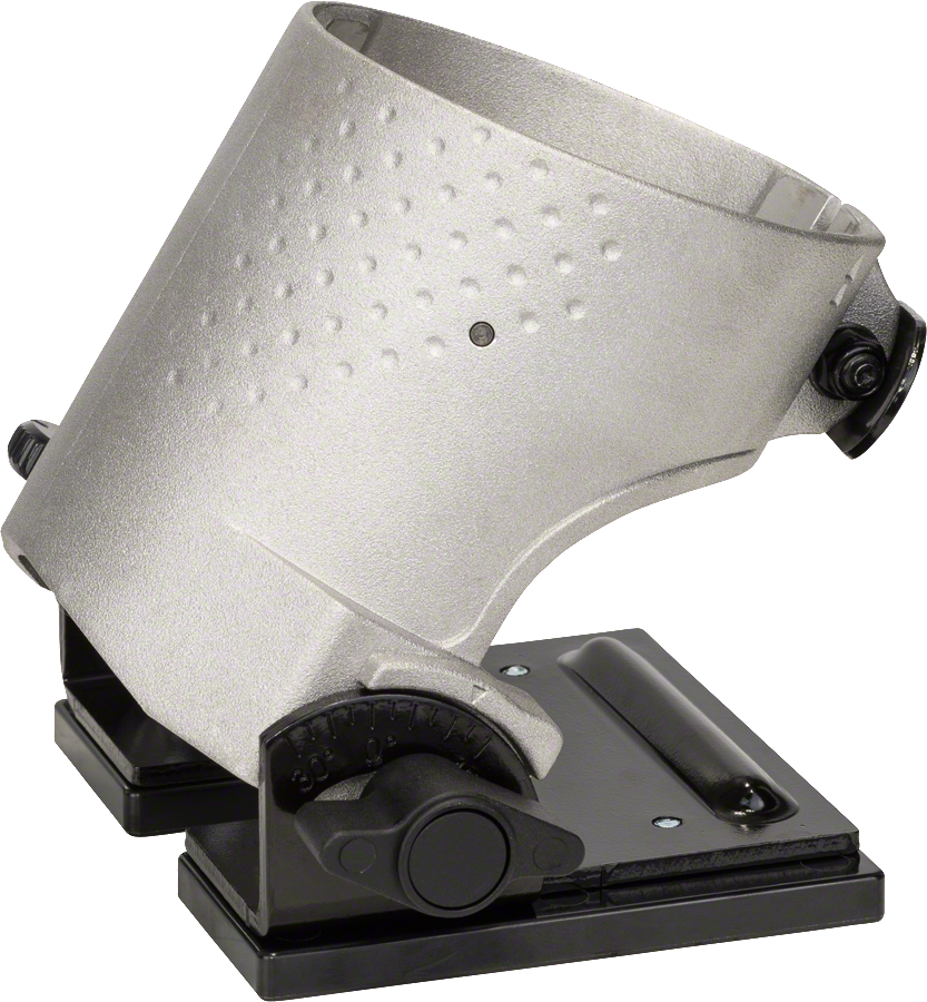 조절 가능한 틸트 베이스가 있는 Bosch 각도형 라우터 케이지.