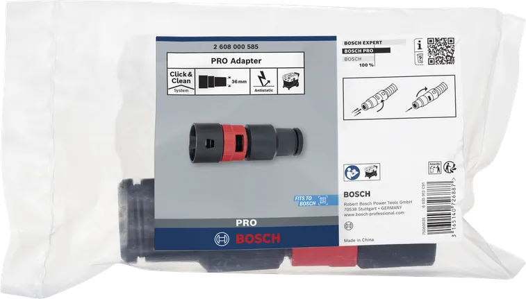 Bosch PRO 어댑터 클릭앤클린 시스템 정전기 방지 기능.