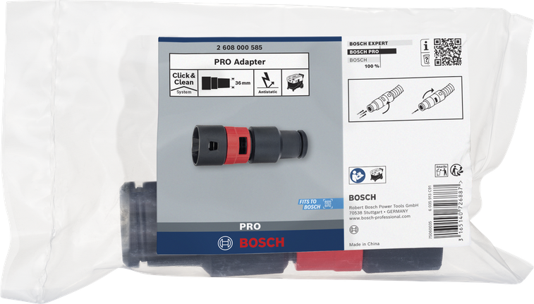 먼지 제거를 위한 Bosch PRO 어댑터 클릭 앤 클린 시스템.