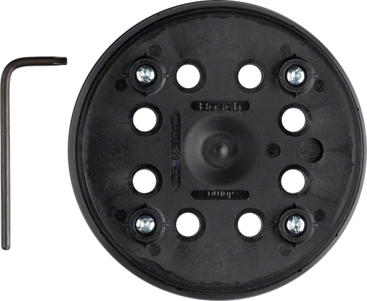 샌딩판 Bosch 중간 경도 125mm 샌딩 패드, 구멍 8개.