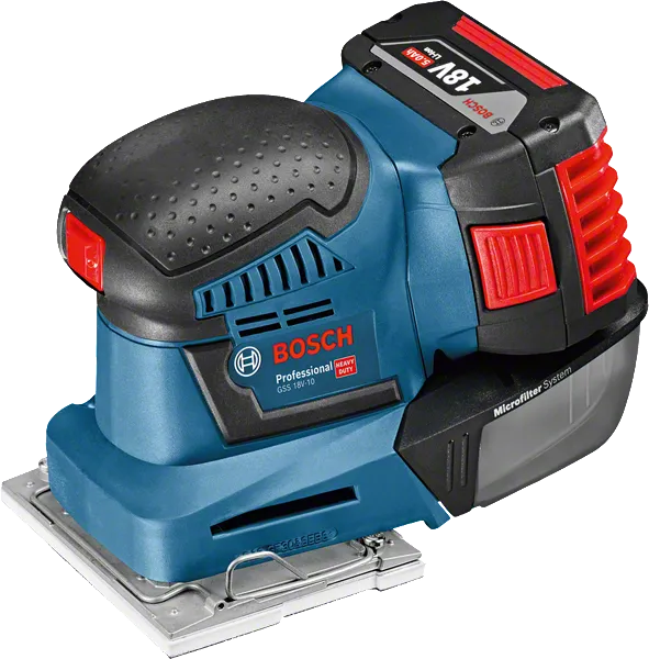 Bosch GSS 18V-10 무선 오비탈 샌더.