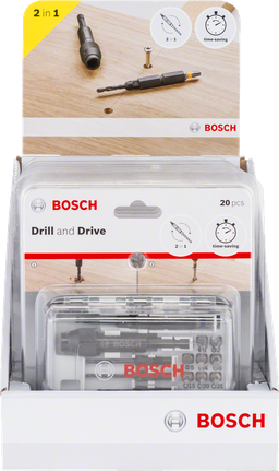 20개들이 Drill&Drive 스크류 드라이버 비트 세트 Bosch 20피스 드릴&드라이브 비트 세트.