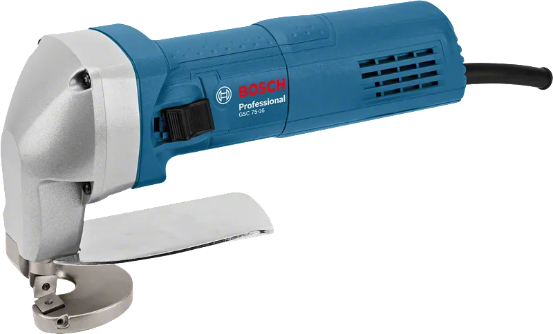 금속판을 절단하기 위한 Bosch GSC 75-16 전단기.