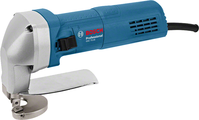 금속판을 절단하기 위한 Bosch GSC 75-16 전단기.