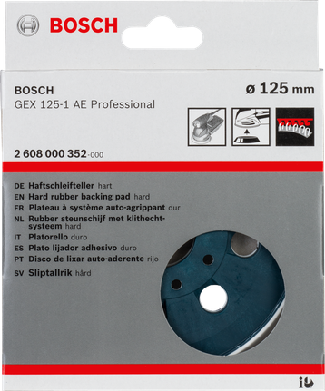 Bosch 125mm 하드 고무 백킹 패드.