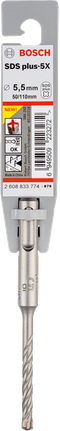 PRO SDS plus-5X 해머 드릴 비트, 5.5 x 50 x 110mm PRO SDS plus-5X 해머 드릴 비트, 5.5 x 50 x 110mm