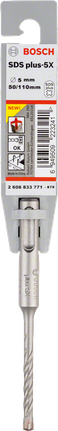 PRO SDS plus-5X 해머 드릴 비트, 5 x 50 x 110mm PRO SDS plus-5X 해머 드릴 비트, 5 x 50 x 110mm