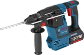 측면 핸들이 달린 Bosch GBH 18V-26 로터리 해머 드릴.