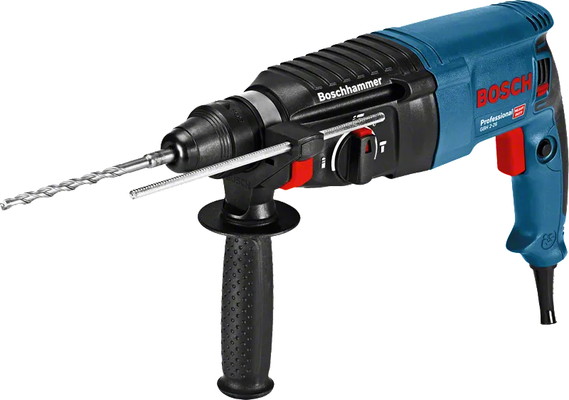 SDS 플러스가 탑재된 Bosch GBH 2-26 로터리 해머 드릴.