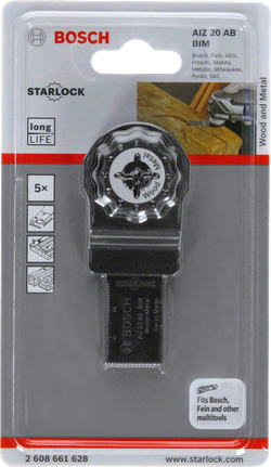 BIM 플런지 컷쏘날 AIZ 20 AB Multi Material Bosch BIM 플런지 컷 톱날 AIZ 20 AB 3/4″.