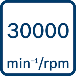 No load speed 30000 min-1/rpm 