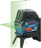 녹색 빔이 장착된 Bosch GCL 2-15 G 레이저 레벨링 도구.