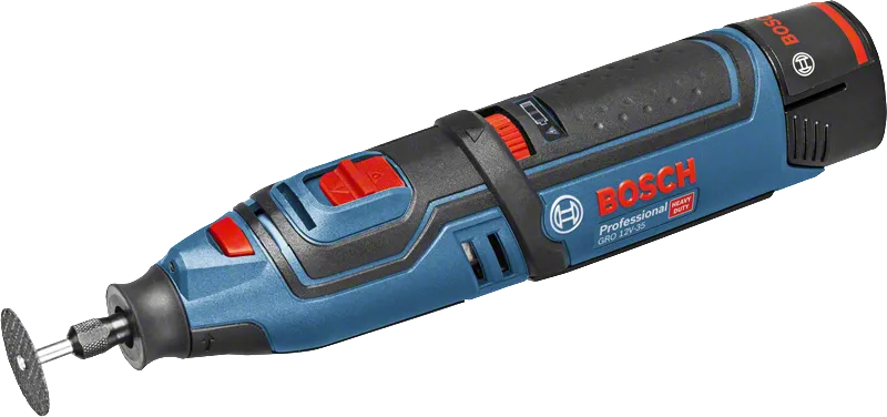 Bosch GRO 12V-35 무선 회전 공구, 12V 배터리.