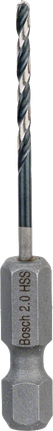 Bosch HSS 육각형 섕크 트위스트 드릴 비트 2.0mm.