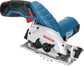 목재 절단용 Bosch GKS 12V-26 무선 원형 톱.