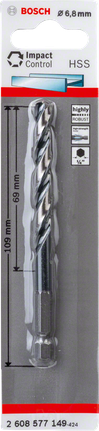 Bosch HSS 육각형 섕크 6.8mm 드릴 비트.
