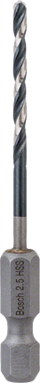Bosch HSS 육각형 섕크 트위스트 드릴 비트 2.5mm.