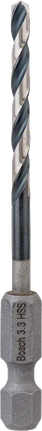 Bosch HSS 육각형 섕크 트위스트 드릴 비트 3.3mm.