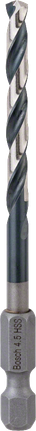 금속용 Bosch HSS 육각형 섕크 트위스트 드릴 비트 4.5mm.