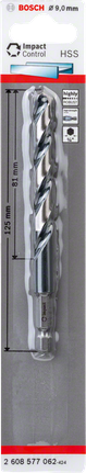 Bosch HSS 육각형 섕크 트위스트 드릴 비트 9.0mm.
