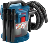 호스가 달린 Bosch GAS 18V-10 L 무선 집진기.