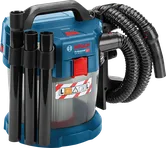 호스가 달린 Bosch GAS 18V-10 L 무선 집진기.