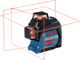 GLL 3-80 360° 라인 투사 기능을 갖춘 Bosch GLL 3-80 레이저 레벨링 도구.