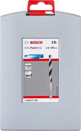 Bosch HSS PointTeQ 19피스 드릴 비트 세트 (1-10mm).