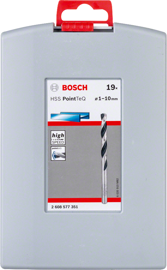 Bosch HSS PointTeQ 19피스 드릴 비트 세트 (1-10mm).