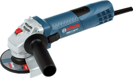100mm 디스크가 장착된 Bosch GWS 7-100 ET 각도 그라인더.