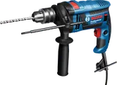 측면 핸들이 달린 Bosch GSB 16 RE 임팩트 드릴.